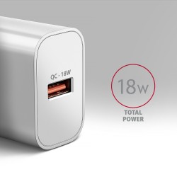 ACU-QC18W Ładowarka sieciowa QC 18W, 1x port USB-A, QC3.0/AF… | PartsPC.pl