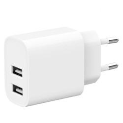 Ładowarka USB-Ax2 2.4A biała | PartsPC.pl