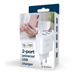 Ładowarka USB-Ax2 2.4A biała | PartsPC.pl