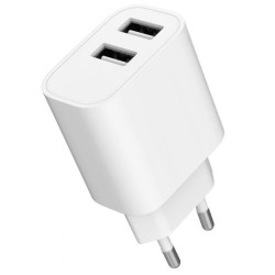 Ładowarka USB-Ax2 2.4A biała | PartsPC.pl