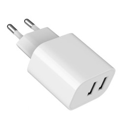 Ładowarka USB-Ax2 2.4A biała | PartsPC.pl