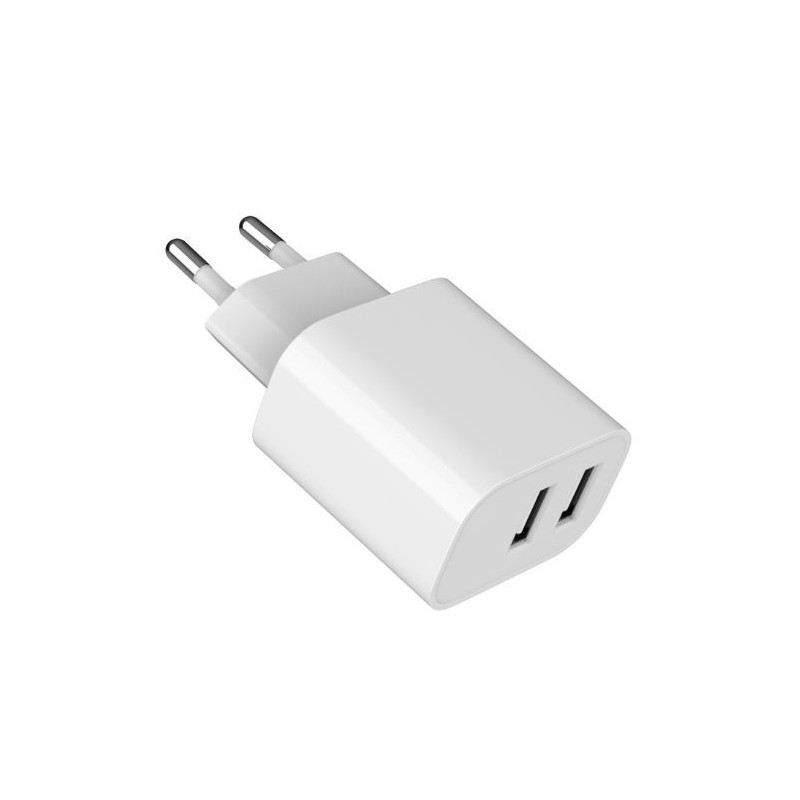 Ładowarka USB-Ax2 2.4A biała | PartsPC.pl