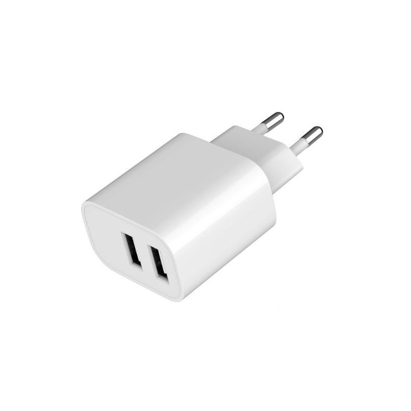 Ładowarka USB-Ax2 2.4A biała | PartsPC.pl