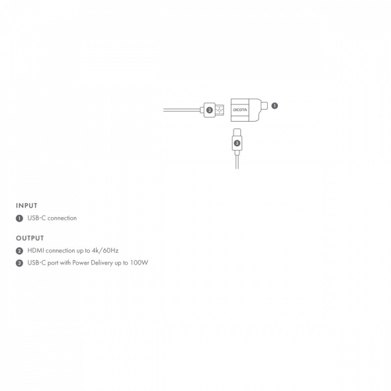 Adapter USB-C do HDMI 4K 100W PD | PartsPC.pl
