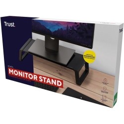 Podstawka pod monitor MONTA GLASS czarna | PartsPC.pl