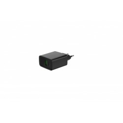 Ładowarka PowerDelivery USB-A USB-C 20W Czarna | PartsPC.pl