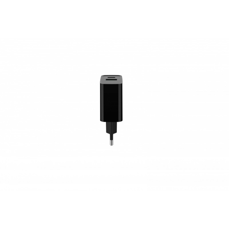 Ładowarka PowerDelivery USB-A USB-C 20W Czarna | PartsPC.pl