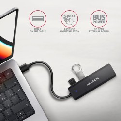 HUE-C1A 4-portowy hub USB 5Gbps Travel, USB-C power IN, kabe… | PartsPC.pl