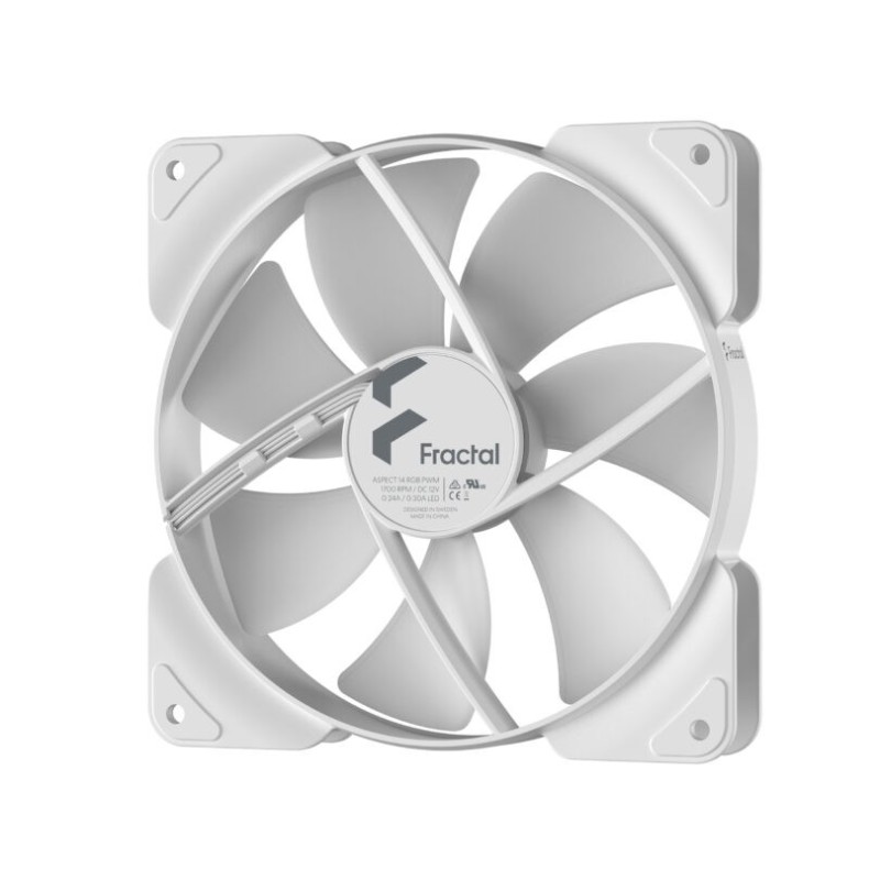 Wentylator Aspect 14 RGB PWM 140mm White Frame | PartsPC.pl