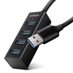 HUE-M1A Hub 4-portowy Mini metalowy USB 3.2 Gen 1, 20cm USB-… | PartsPC.pl