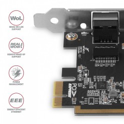 PCEE-GRF Karta sieciowa PCIe 1x Gigabit Ethernet port RJ-45 … | PartsPC.pl