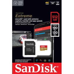 Karta pamięci Extreme microSDXC 512GB 190/130 MB/s A2 V30 U3 | PartsPC.pl