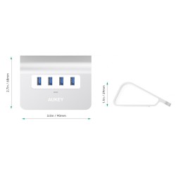 CB-H5 HUB USB aluminiowy HUB USB-A | 4xUSB 3.0 | 5Gbps | PartsPC.pl