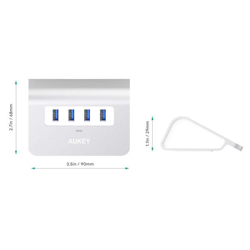 CB-H5 HUB USB aluminiowy HUB USB-A | 4xUSB 3.0 | 5Gbps | PartsPC.pl
