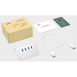 CB-H5 HUB USB aluminiowy HUB USB-A | 4xUSB 3.0 | 5Gbps | PartsPC.pl