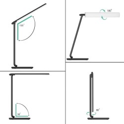 LT-T10 Black lampa biurkowa LED dotykowa | 12W | 3000-6500K … | PartsPC.pl