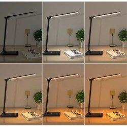 LT-T10 Black lampa biurkowa LED dotykowa | 12W | 3000-6500K … | PartsPC.pl