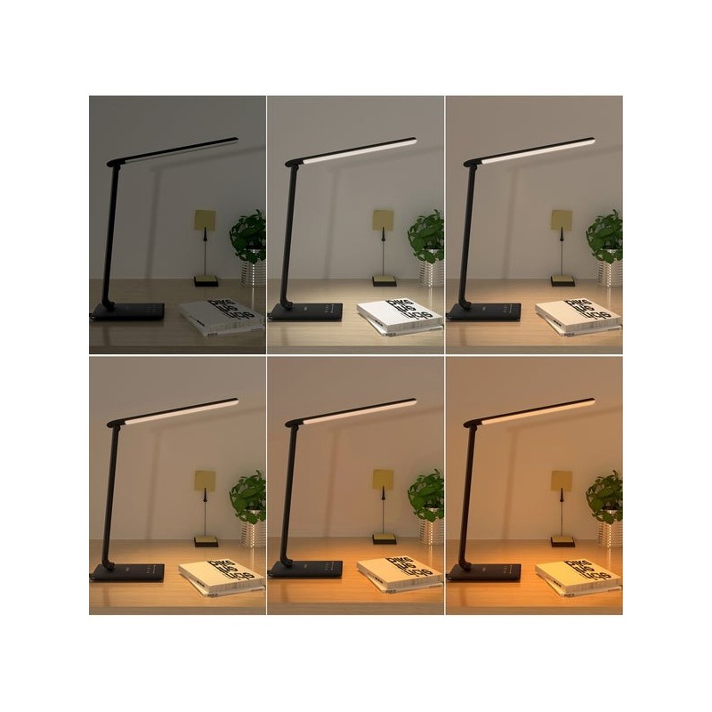 LT-T10 Black lampa biurkowa LED dotykowa | 12W | 3000-6500K … | PartsPC.pl