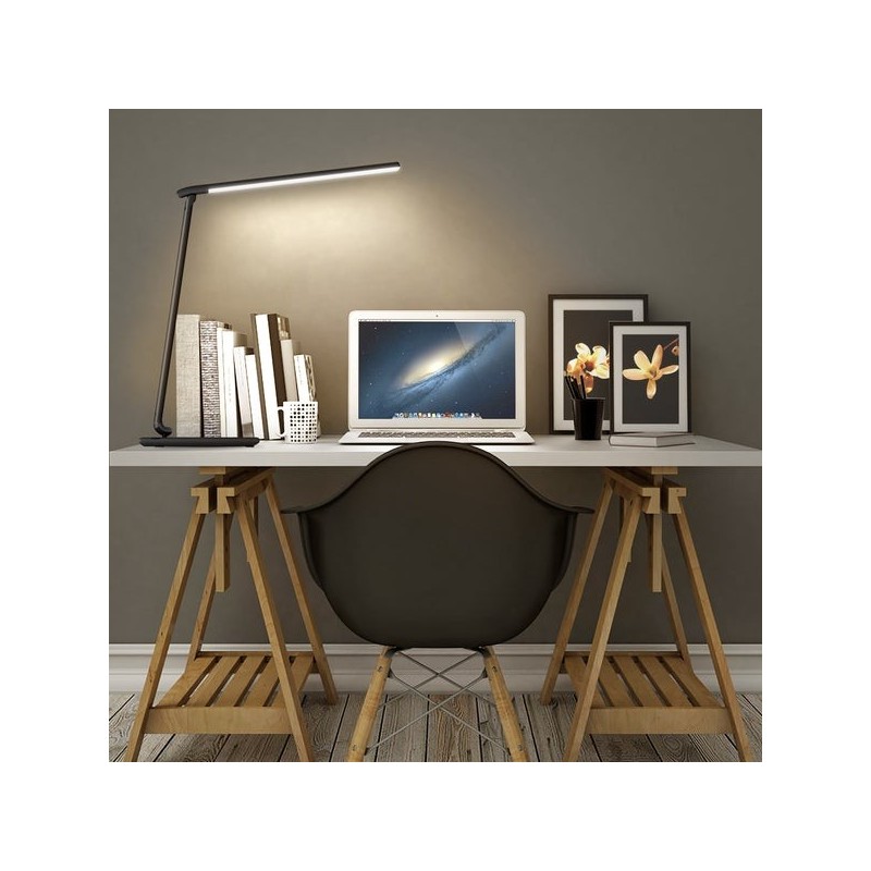 LT-T10 Black lampa biurkowa LED dotykowa | 12W | 3000-6500K … | PartsPC.pl