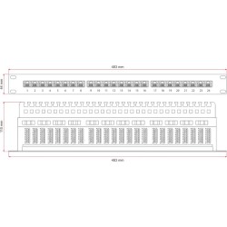 Patch panel UTP kat.5e 24 porty LSA z półką 1U | PartsPC.pl