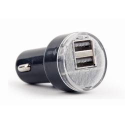 Ładowarka samochodowa 2xUSB 2.1A czarna | PartsPC.pl
