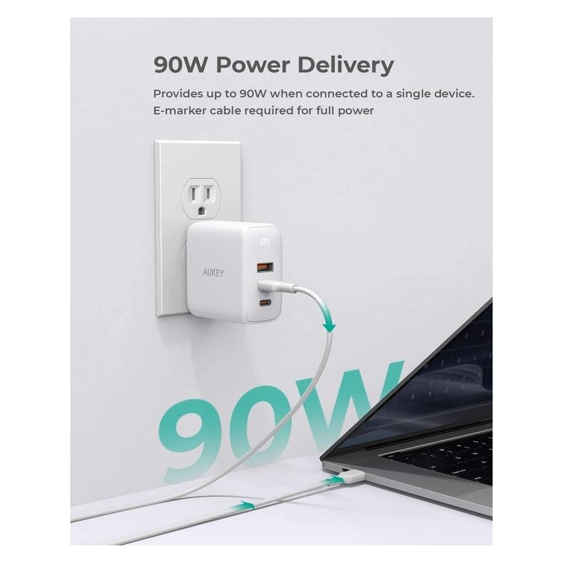 PA-B6S White Omnia Mix GaN ładowarka sieciowa 3xUSB (2xUSB C… | PartsPC.pl