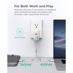 PA-B6S White Omnia Mix GaN ładowarka sieciowa 3xUSB (2xUSB C… | PartsPC.pl