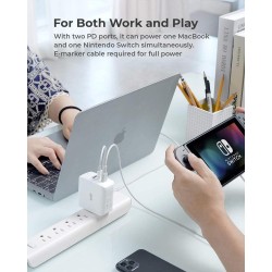 PA-B6S White Omnia Mix GaN ładowarka sieciowa 3xUSB (2xUSB C… | PartsPC.pl