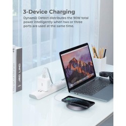 PA-B6S White Omnia Mix GaN ładowarka sieciowa 3xUSB (2xUSB C… | PartsPC.pl