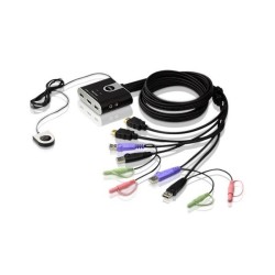 Przełącznik KVM 2-portowy USB HDMI/Audio ze zdalnym selektor… | PartsPC.pl
