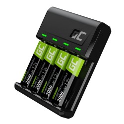 Ładowarka VitalCharger + 4x akumulatory AA 2000mAh | PartsPC.pl