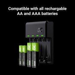 Ładowarka VitalCharger + 4x akumulatory AA 2000mAh | PartsPC.pl