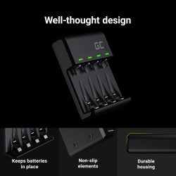 Ładowarka VitalCharger + 4x akumulatory AA 2000mAh | PartsPC.pl