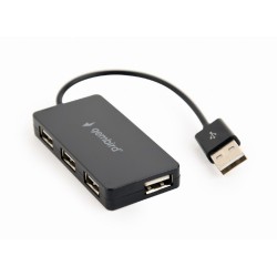 HUB 4 portowy USB czarny | PartsPC.pl