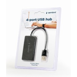 HUB 4 portowy USB czarny | PartsPC.pl