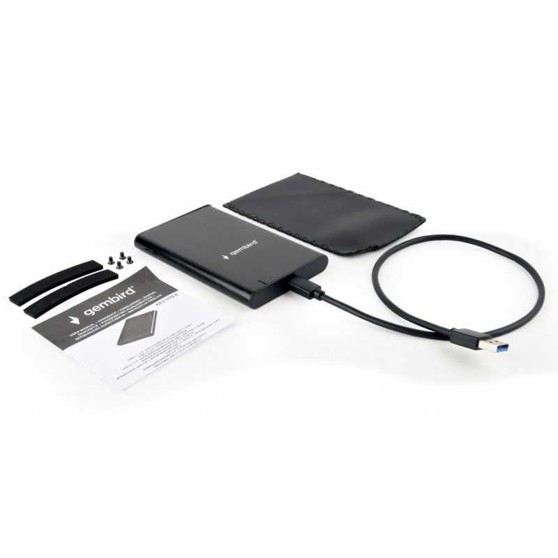 Obudowa zewnętrzna 2.5 cala USB 3.1 Czarna | PartsPC.pl