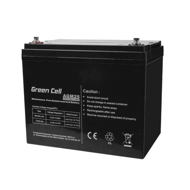 Akumulator AGM 12V 75Ah | PartsPC.pl