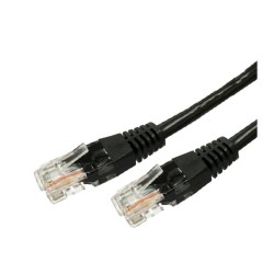 Kabel Patchcord miedziany kat.6A RJ45 UTP 1m. czarny | PartsPC.pl
