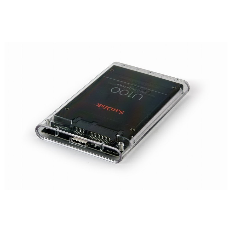 Obudowa zewnętrzna 2.5 USB 3.0 przezroczysta | PartsPC.pl