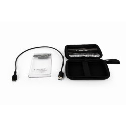 Obudowa zewnętrzna 2.5 USB 3.0 przezroczysta | PartsPC.pl