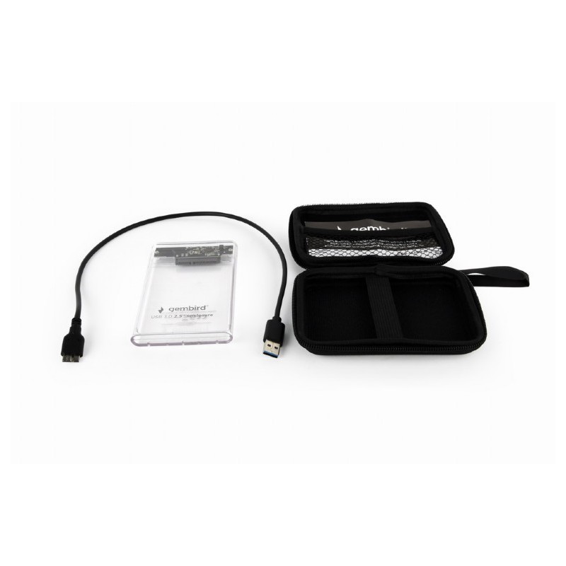 Obudowa zewnętrzna 2.5 USB 3.0 przezroczysta | PartsPC.pl
