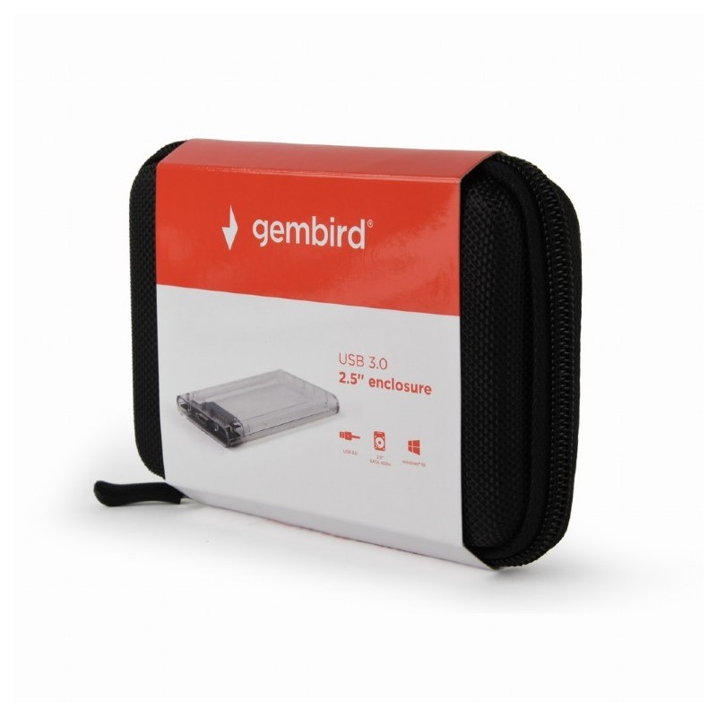 Obudowa zewnętrzna 2.5 USB 3.0 przezroczysta | PartsPC.pl