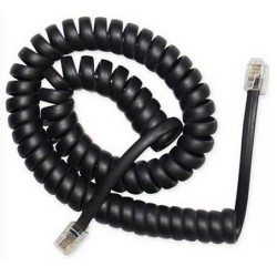 Kabel spiralny tel RJ10/4P4C/2m/Czarny | PartsPC.pl