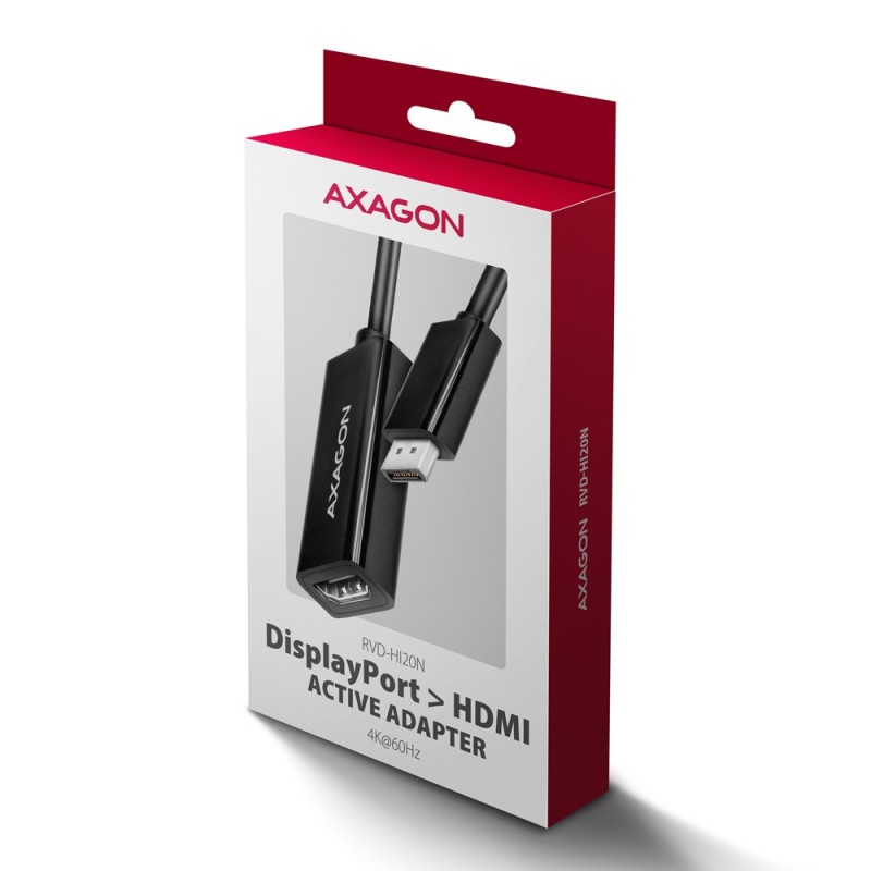 RVD-HI20N Adapter aktywny DisplayPort -> HDMI 1.4, 4K/60Hz, … | PartsPC.pl