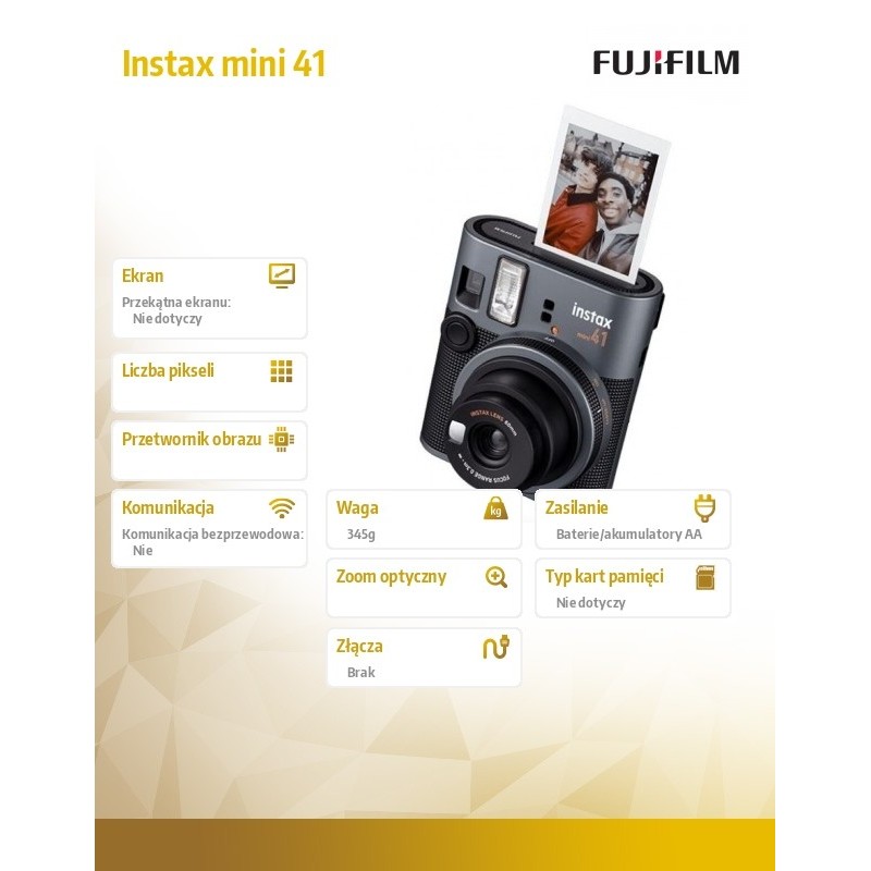 Aparat Instax mini 41 czarny | PartsPC.pl