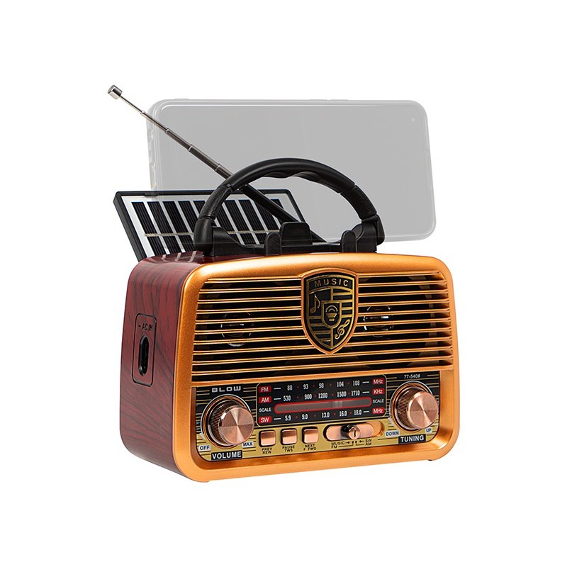 Radio przenośne analogowe RA10 AM/FM solarne | PartsPC.pl