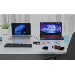 Universal KVM HUB 2x USB-C + 2x USB-A 3.0 | PartsPC.pl