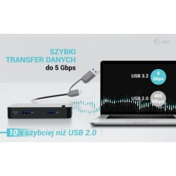 Universal KVM HUB 2x USB-C + 2x USB-A 3.0 | PartsPC.pl