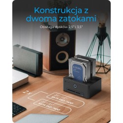 Czytnik kart IB-1233CL-CR 2x 2,5/3,5 SSD/HDD | PartsPC.pl