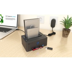 Czytnik kart IB-1233CL-CR 2x 2,5/3,5 SSD/HDD | PartsPC.pl